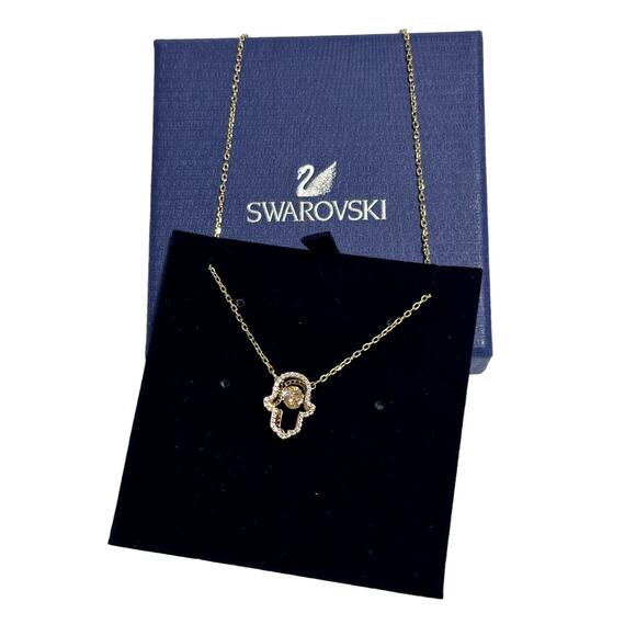 Swarovski Luckily Hamsa hand Pendant Necklace - Picture 1 of 12